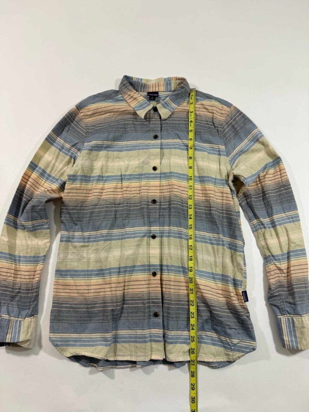 Patagonia Catbells Organic Cotton Shirt Striped Button Front - Picture 7 of 8